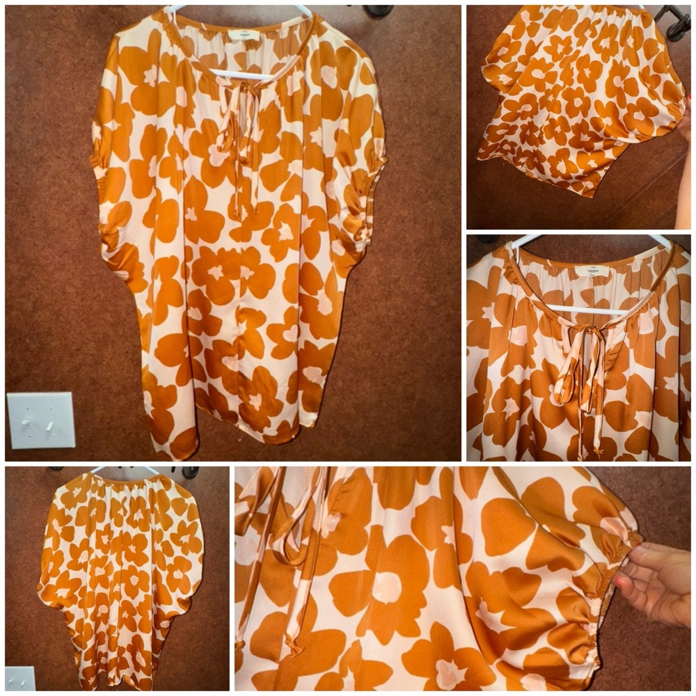 Entro Floral Orange Women's Top